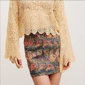 Free People Modern Femme Mini Skirt in Paisley Print